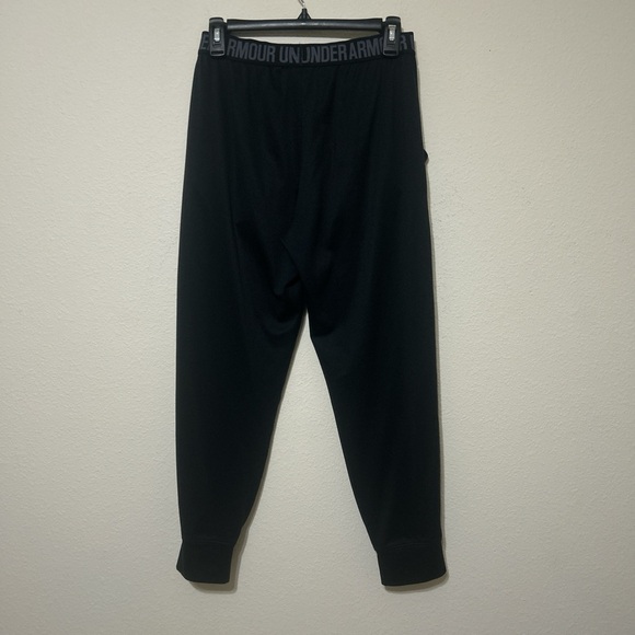 Under Armour HeatGear Black Loose Fit Joggers with Logo Waistband - Picture 4 of 6